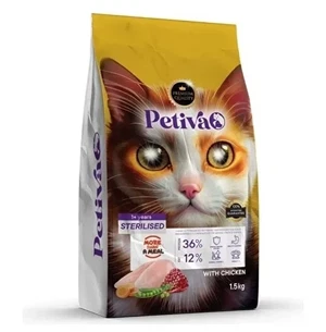 Petiva Kısırlaştırılmış Tavuklu Kedi Maması 1.5kg - Görsel 1