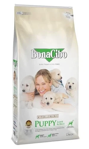 BONACİBO PUPPY YAVRU  LAMB |* RİCE 3 KG (YEŞİL) - Görsel 1
