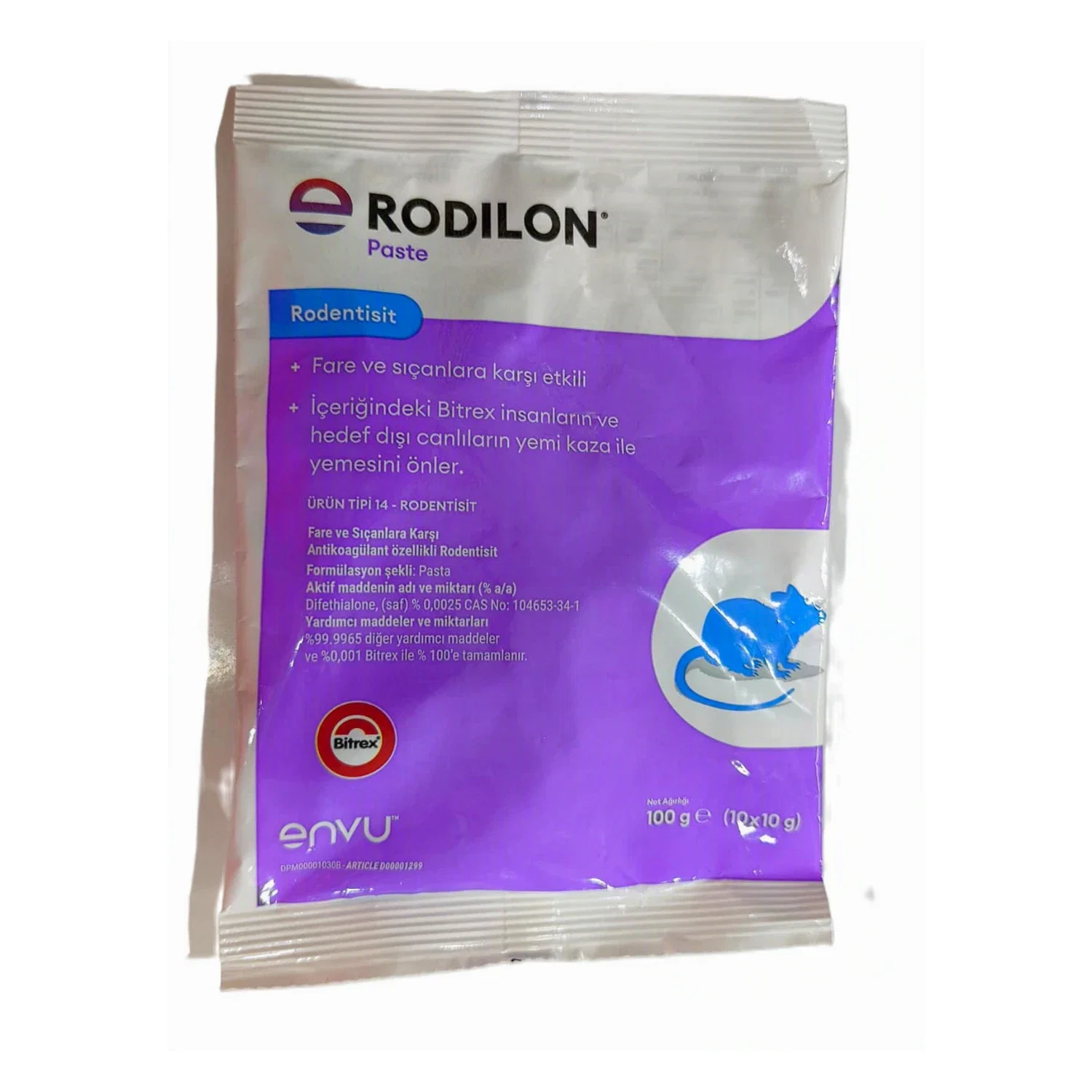 RODİLON PASTA FARE YEMİ 100GR*50 - Görsel 1