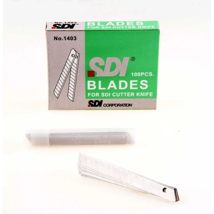 SDI Dar Maket Bıçağı Yedeği 9 mm 10'lu Paket - Görsel 1