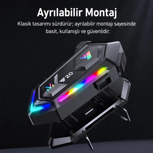 KATJMER Y20 İNTERCOM MOTORCU KULAKLIĞI - Görsel 2