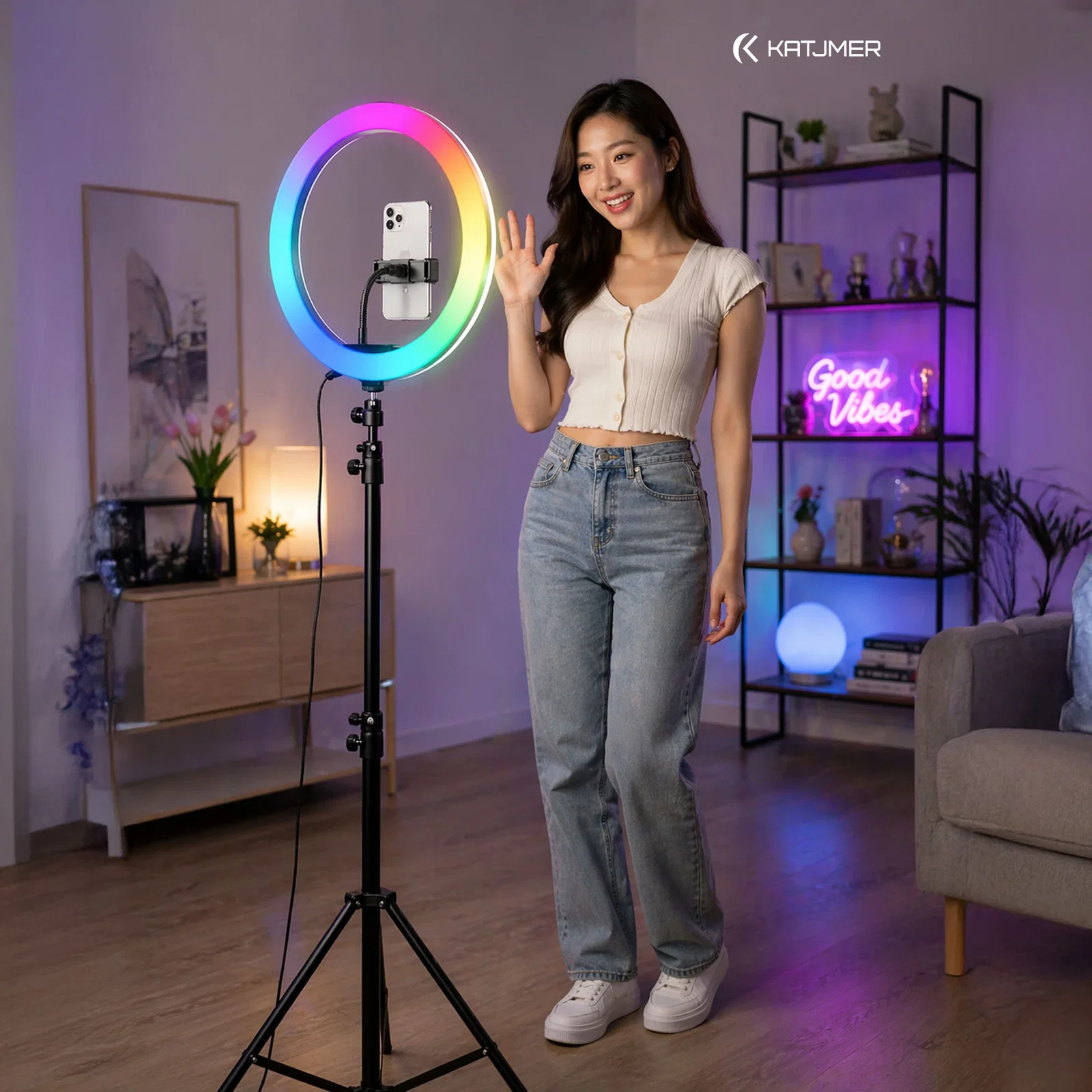 KATJMER MJ36 14inç RGB RİNG LİGHT - Görsel 4