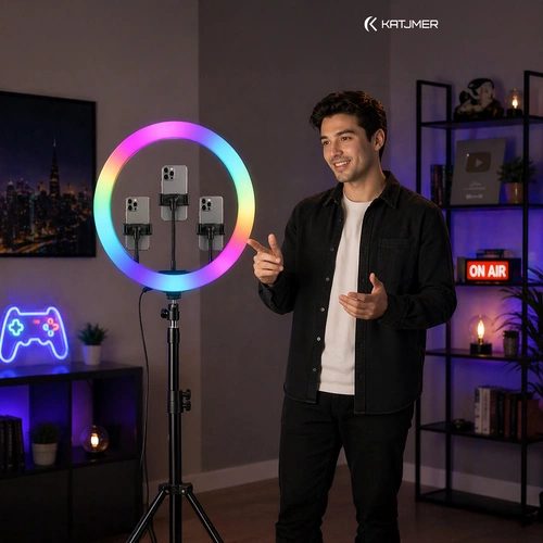KATJMER MJ56 22inç RGB RİNG LİGHT - Görsel 4