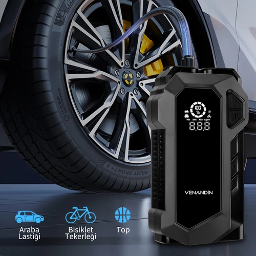 VENANDİN ACARG-002 AirgonPro KABLOSUZ AKÜ TAKVİYE & KOMPRESÖR - Görsel 3