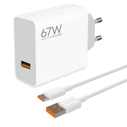 KATJMER KJ-67U-C USB'Lİ 67W ŞARJ ADAPTÖRÜ VE TYPE-C KABLO - Görsel 1
