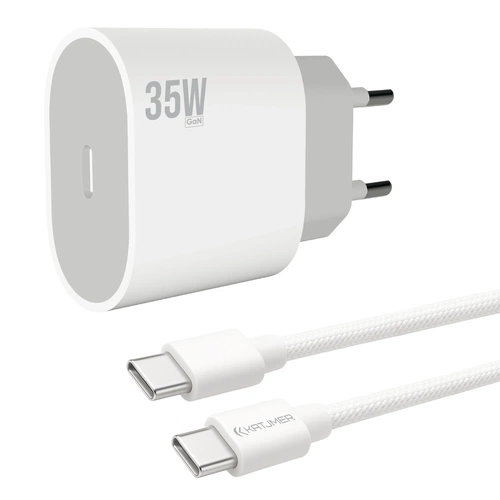 KATJMER KJ-35PG-CC GAN 35W PD ŞARJ ADAPTÖRÜ VE TYPE-C TO TYPE-C KABLO - Görsel 1