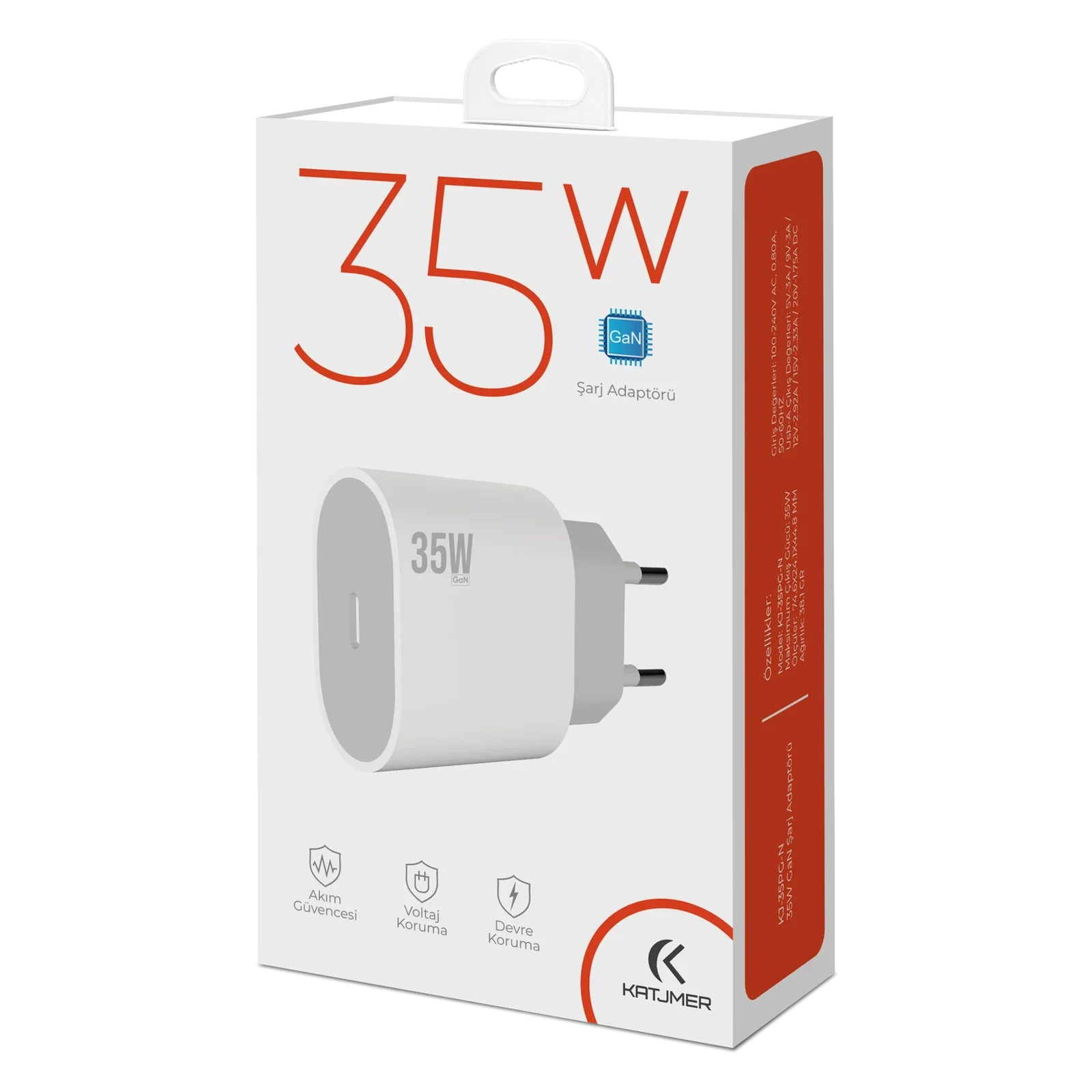 KATJMER KJ-35PG-N GAN PD 35W ŞARJ ADAPTÖRÜ - Görsel 4