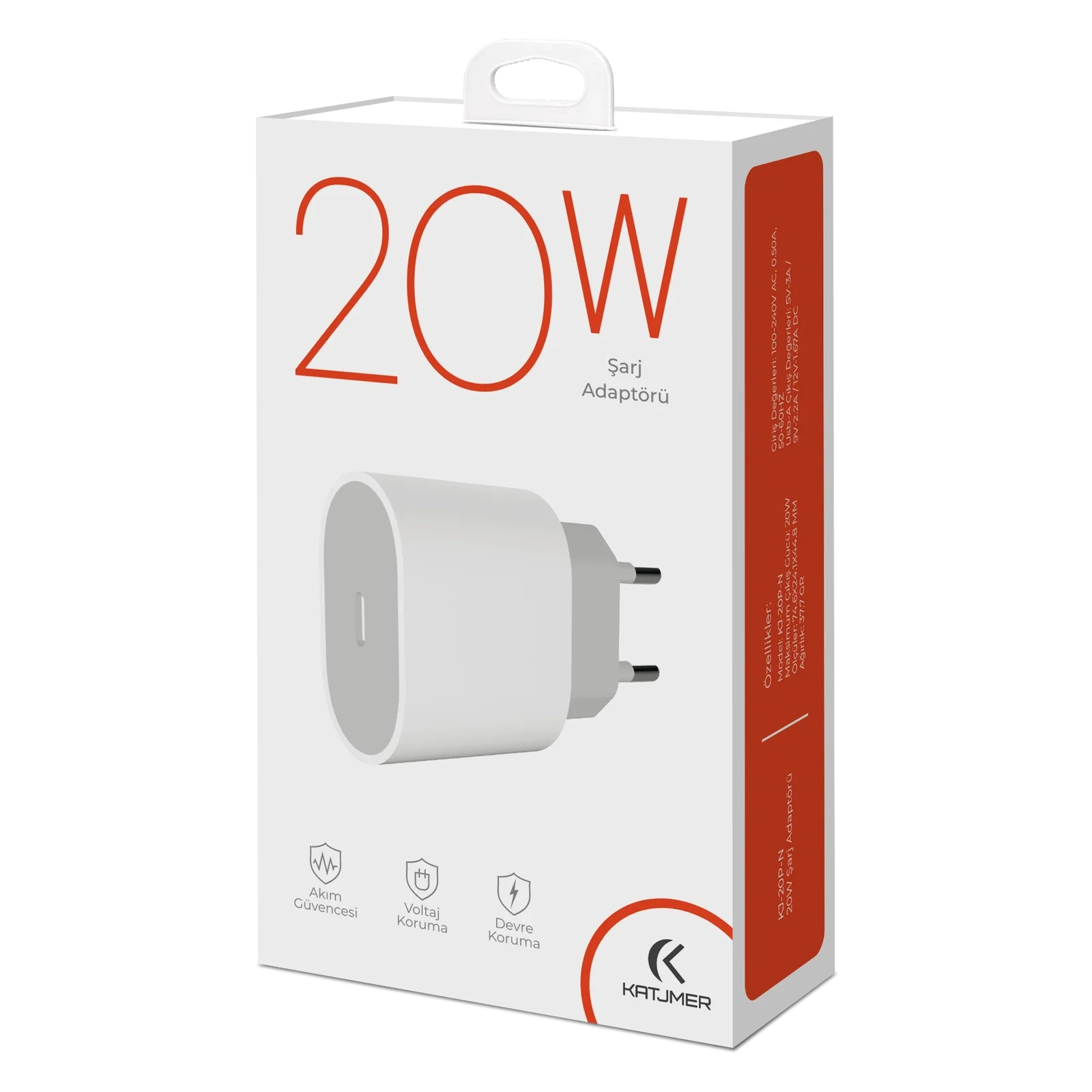 KATJMER KJ-20P-N PD 20W ŞARJ ADAPTÖRÜ - Görsel 4