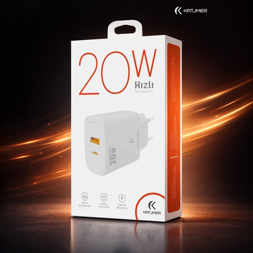 KATJMER KJ-20UP-N USB-PD 20W ŞARJ ADAPTÖRÜ - Görsel 3