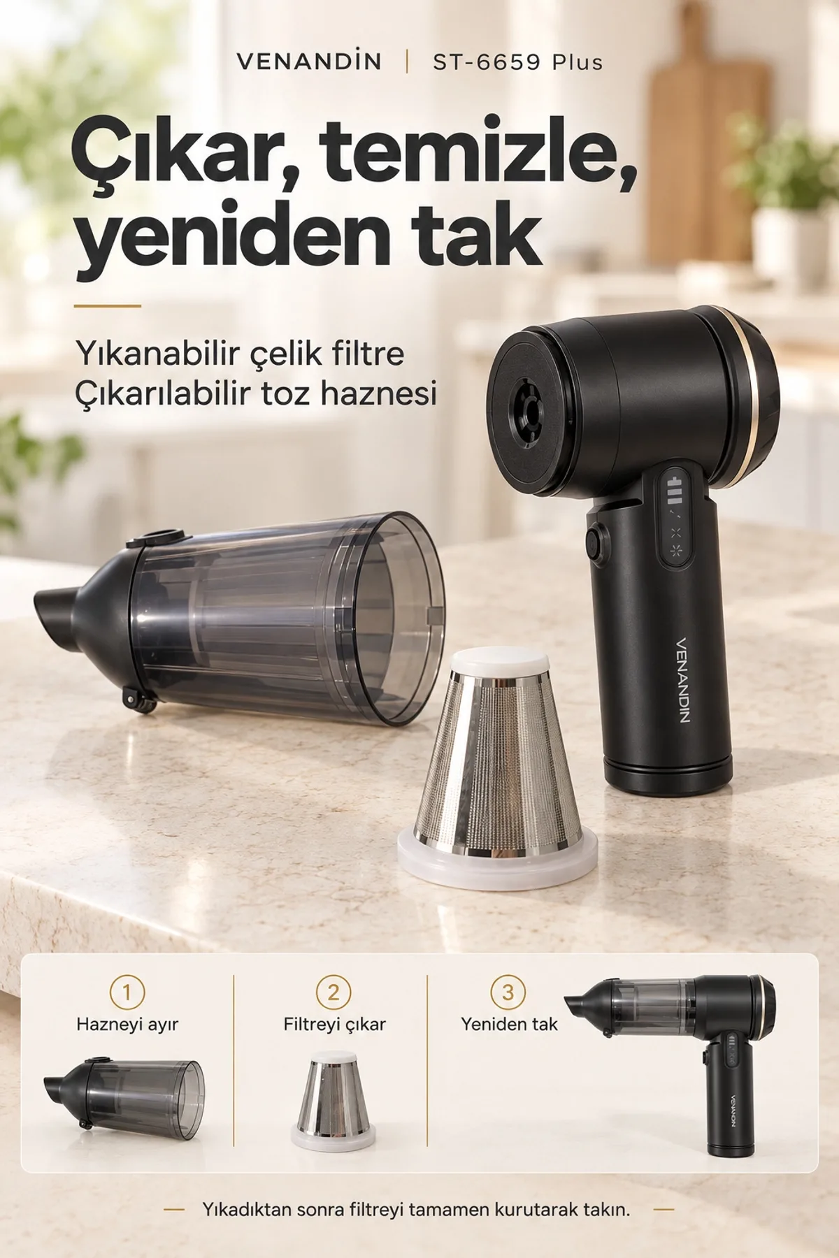 VENANDİN ST-6659 PLUS ARAÇ VAKUMLU SÜPÜRGE - Görsel 12