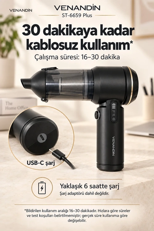 VENANDİN ST-6659 PLUS ARAÇ VAKUMLU SÜPÜRGE - Görsel 5