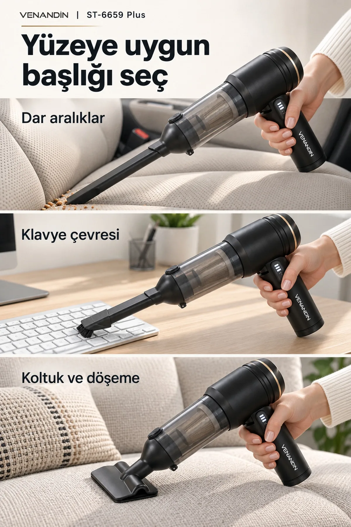 VENANDİN ST-6659 PLUS ARAÇ VAKUMLU SÜPÜRGE - Görsel 8
