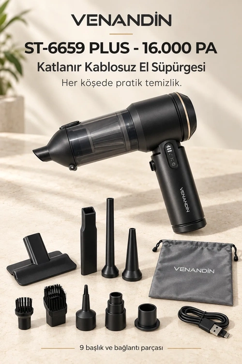 VENANDİN ST-6659 PLUS ARAÇ VAKUMLU SÜPÜRGE - Görsel 1