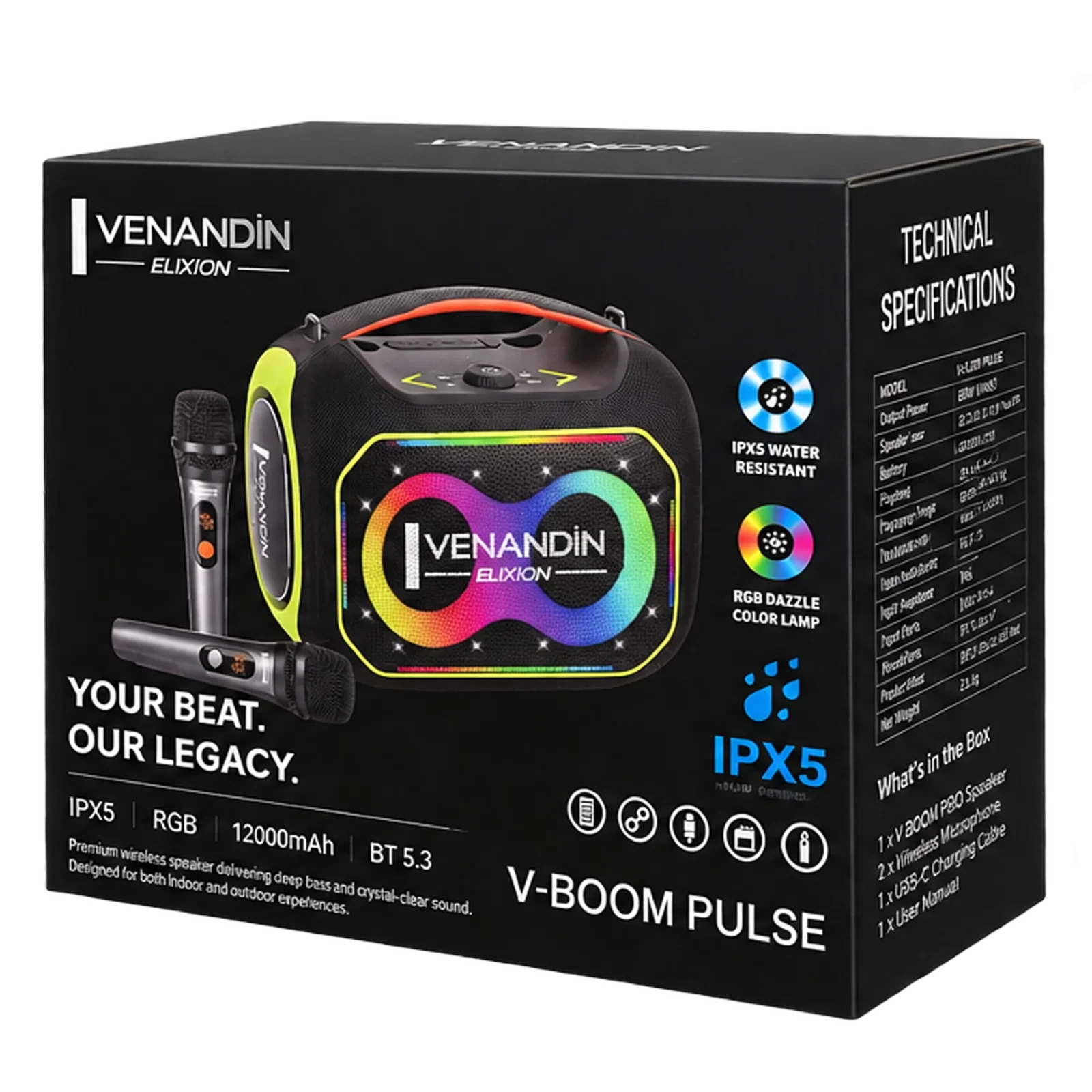 VENANDİN V-BOOM PULSE HOPARLÖR - Görsel 4