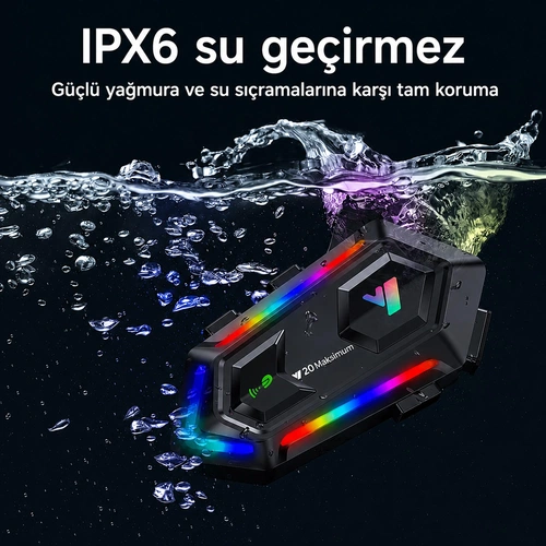 KATJMER Y20-MAX İNTERCOM MOTORCU KULAKLIĞI - Görsel 3