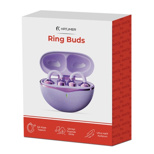 KATJMER KJ/RB-001 RİNG BUDS BLUETOOTH EARPHONE - Görsel 5