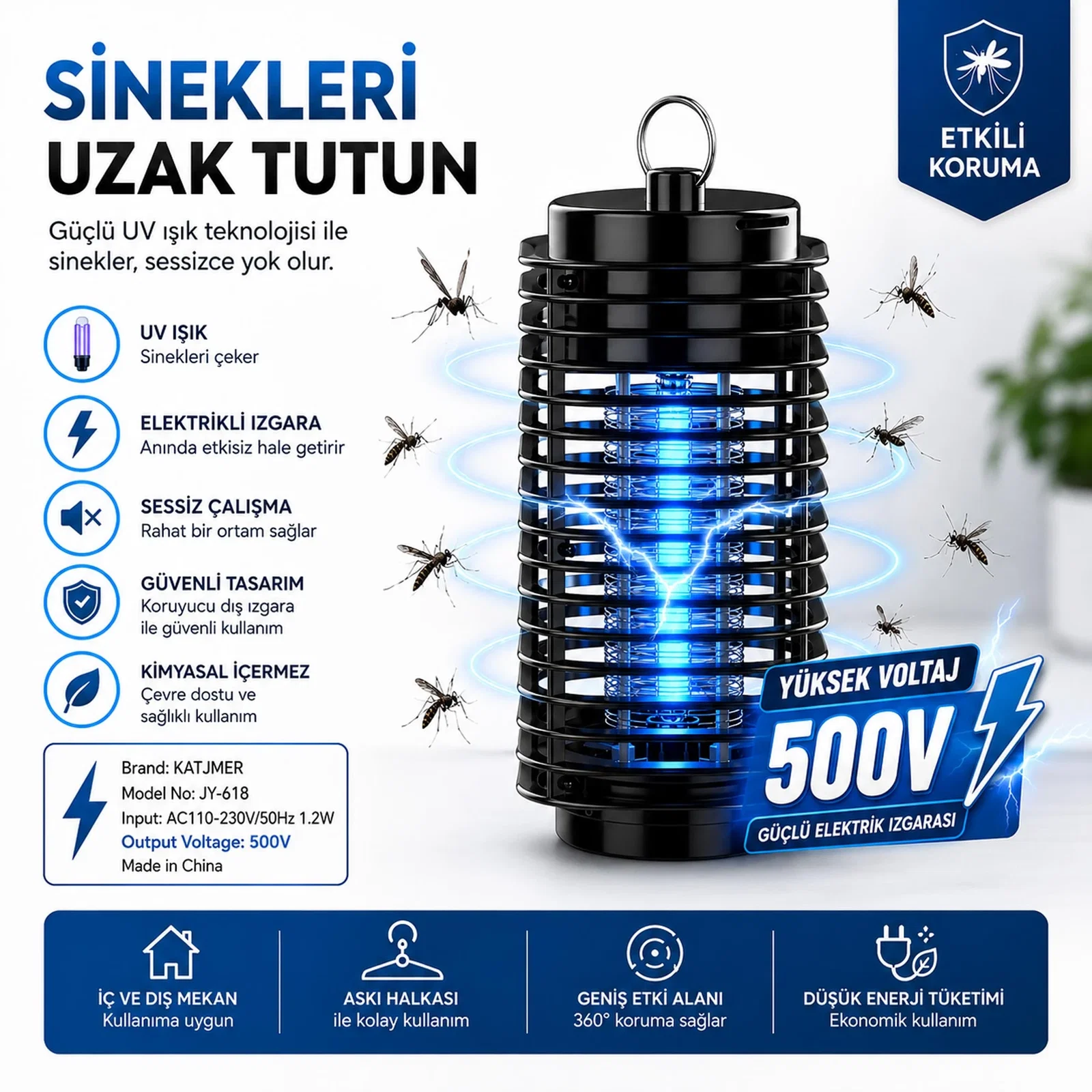 KATJMER JY-618 SİNEK ÖLDÜRÜCÜ - Görsel 3