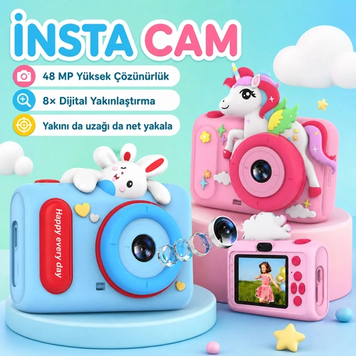 KATJMER KJ/NC-001 İNSTACAM ÇOCUK KAMERASI - Görsel 2