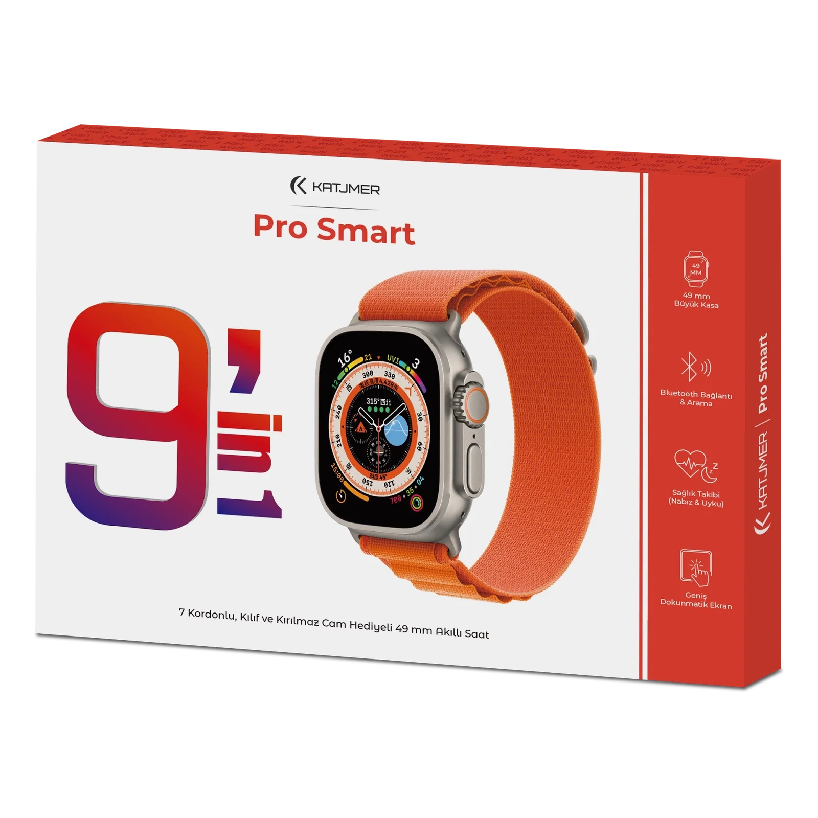 KATJMER KJ/PS-001 PRO SMART 9İN1 7 KORDONLU AKILLI SAAT - Görsel 4
