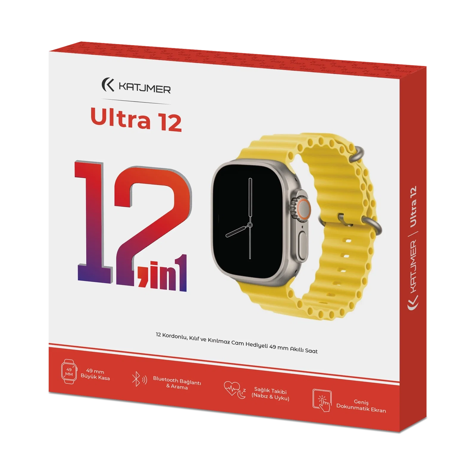KATJMER KJ/UA-001 ULTRA 12 12İN1 10 KORDONLU AKILLI SAAT - Görsel 4
