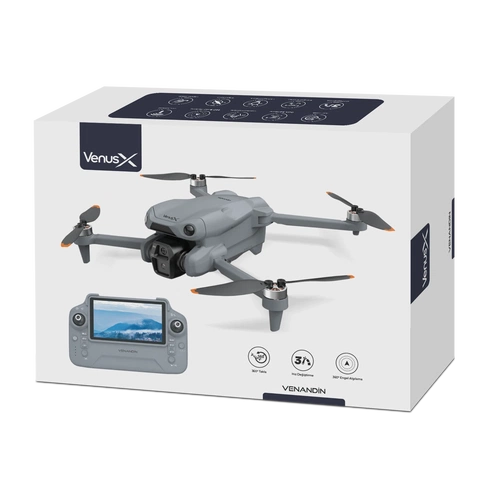 VENANDİN R28 VenüsX Çift Kameralı Katlanabilir Drone 480P, Fırçasız Motor, Wi-Fi Görüntü Aktarımı, Engelden Kaçınma - Görsel 4