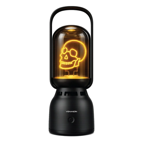 VENANDİN Z15-K LUMİA-K Bluetooth Hoparlörlü LED Gece Lambası 5W, 1800K Sıcak Işık, 160 Lümen, TWS - SİYAH - Görsel 1