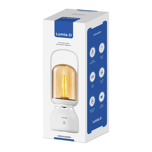 VENANDİN Z15-D LUMİA-D Bluetooth Hoparlörlü LED Gece Lambası 5W, 1800K Sıcak Işık, 160 Lümen, TWS - BEJ - Görsel 5