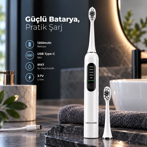 VENANDİN SZ-2510 ORAVİX S ELEKTRİKLİ DİŞ FIRÇASI - Görsel 3