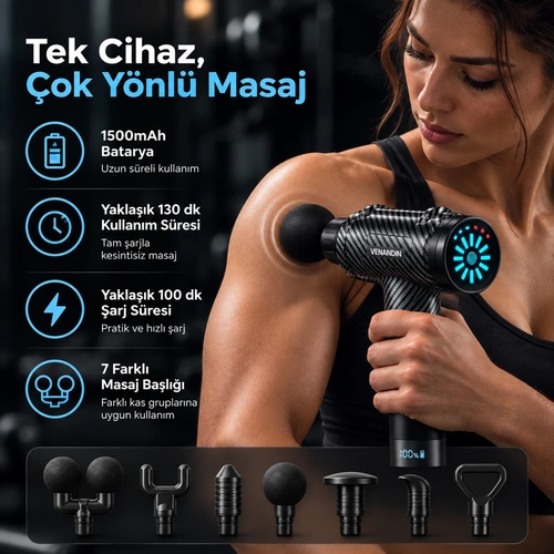 VENANDİN 8121 RELLAXİ 7 BAŞLIKLI MASAJ ALETİ - Görsel 3