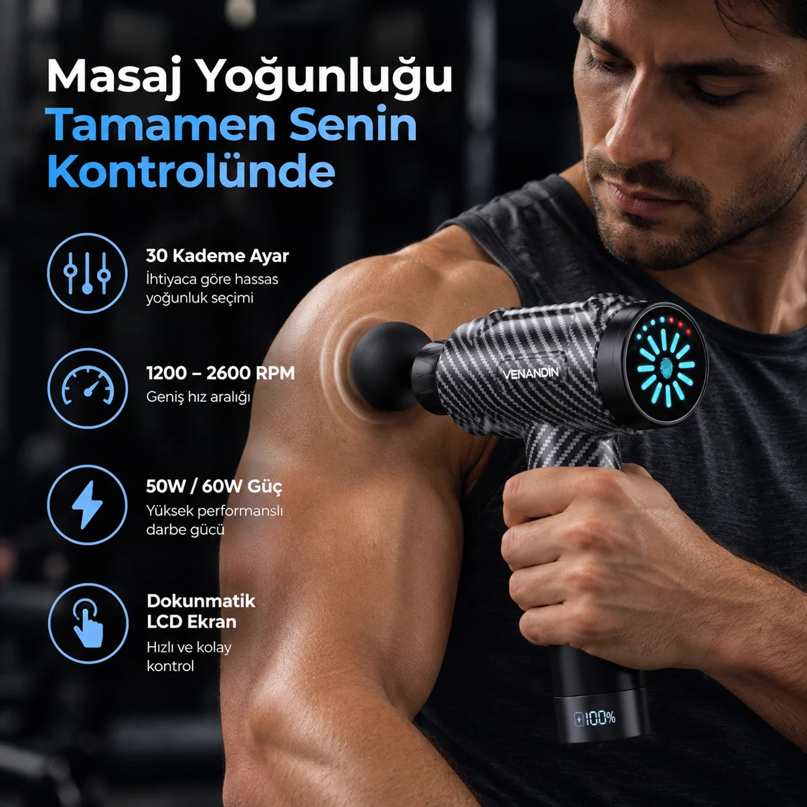 VENANDİN 8121 RELLAXİ 7 BAŞLIKLI MASAJ ALETİ - Görsel 2