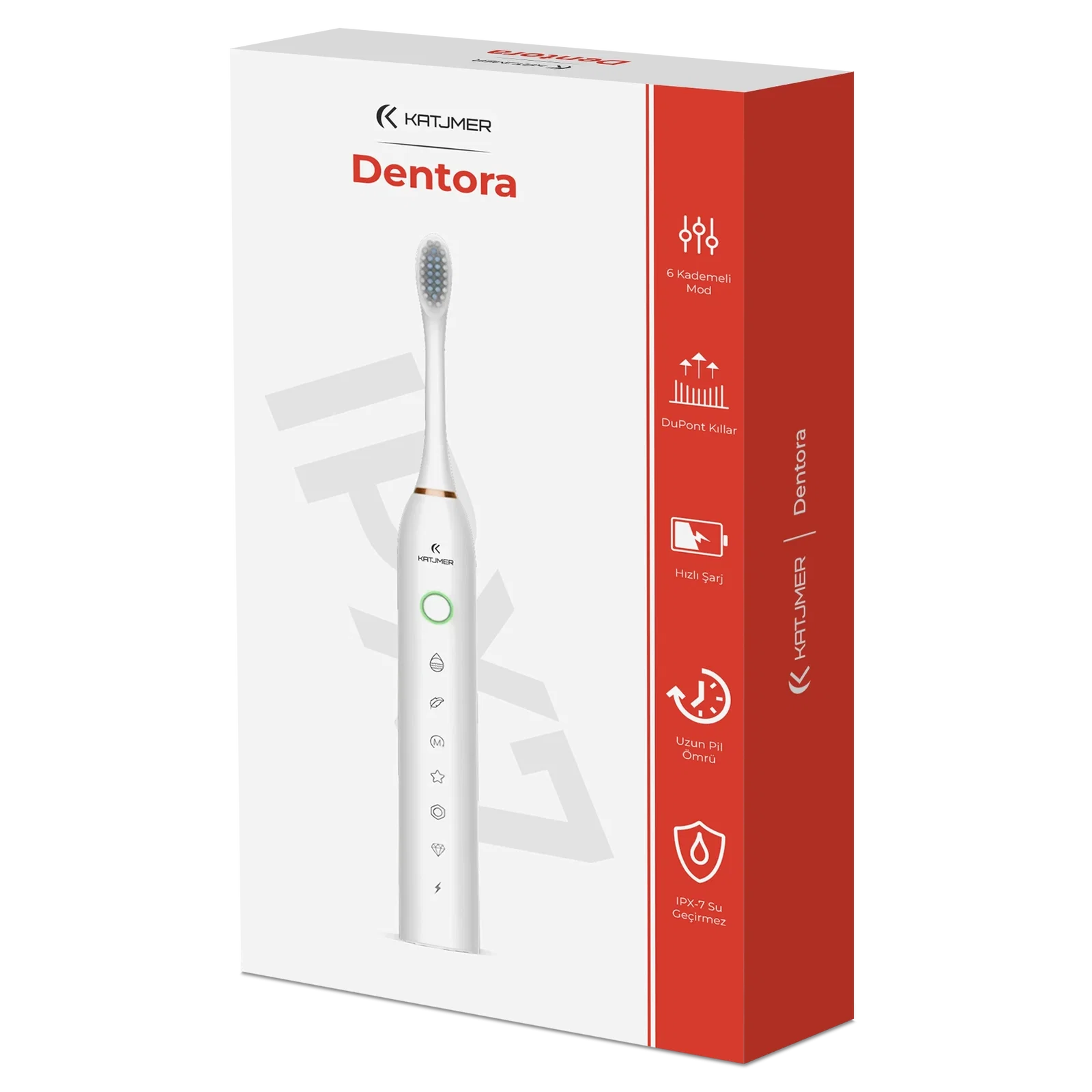 KATJMER KJ/DR-001 X-3 Dentora Elektrikli Diş Fırçası - SİYAH - Görsel 5