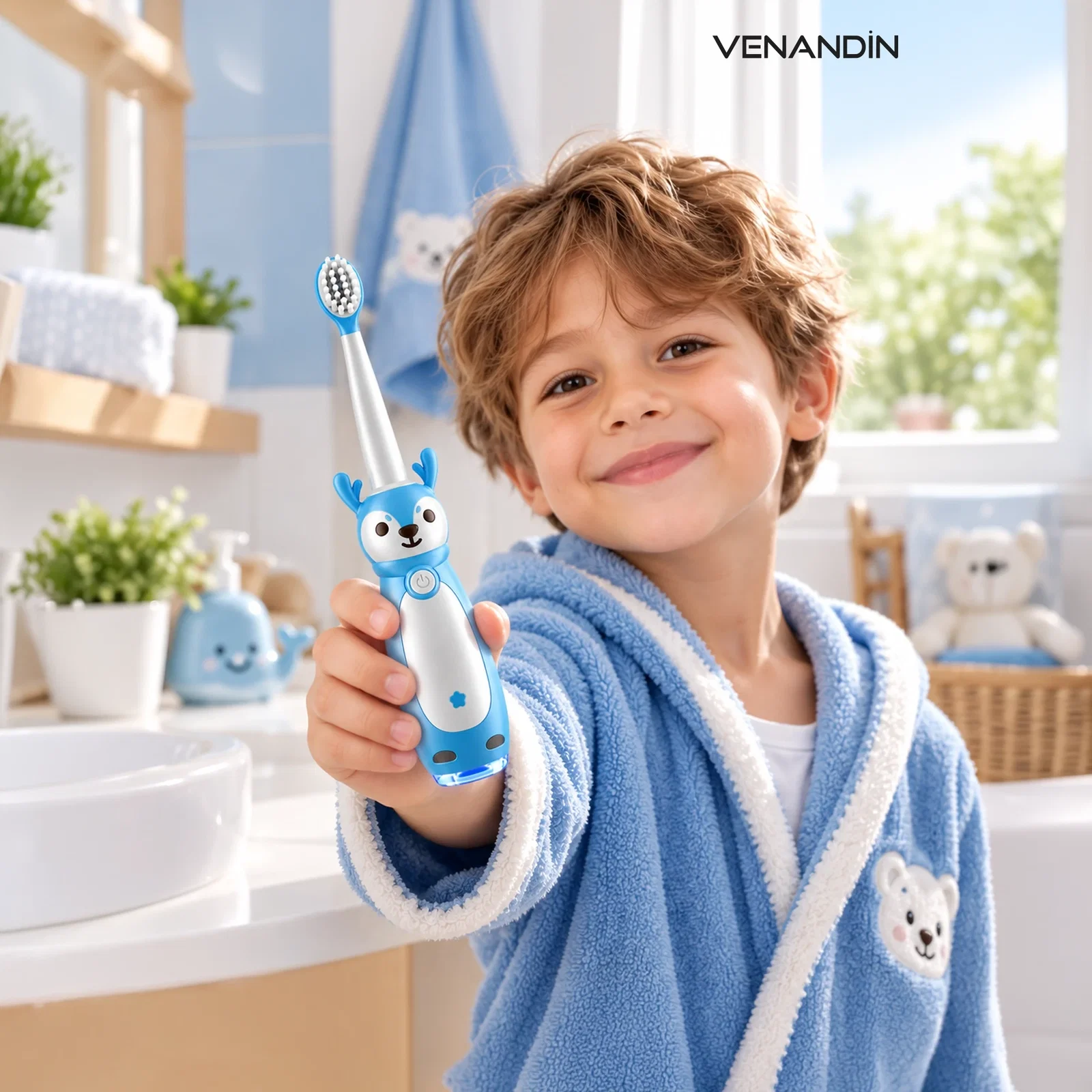 VENANDİN XM-806 POFİDİK ELEKTRİKLİ DİŞ FIRÇASI - PEMBE - Görsel 4