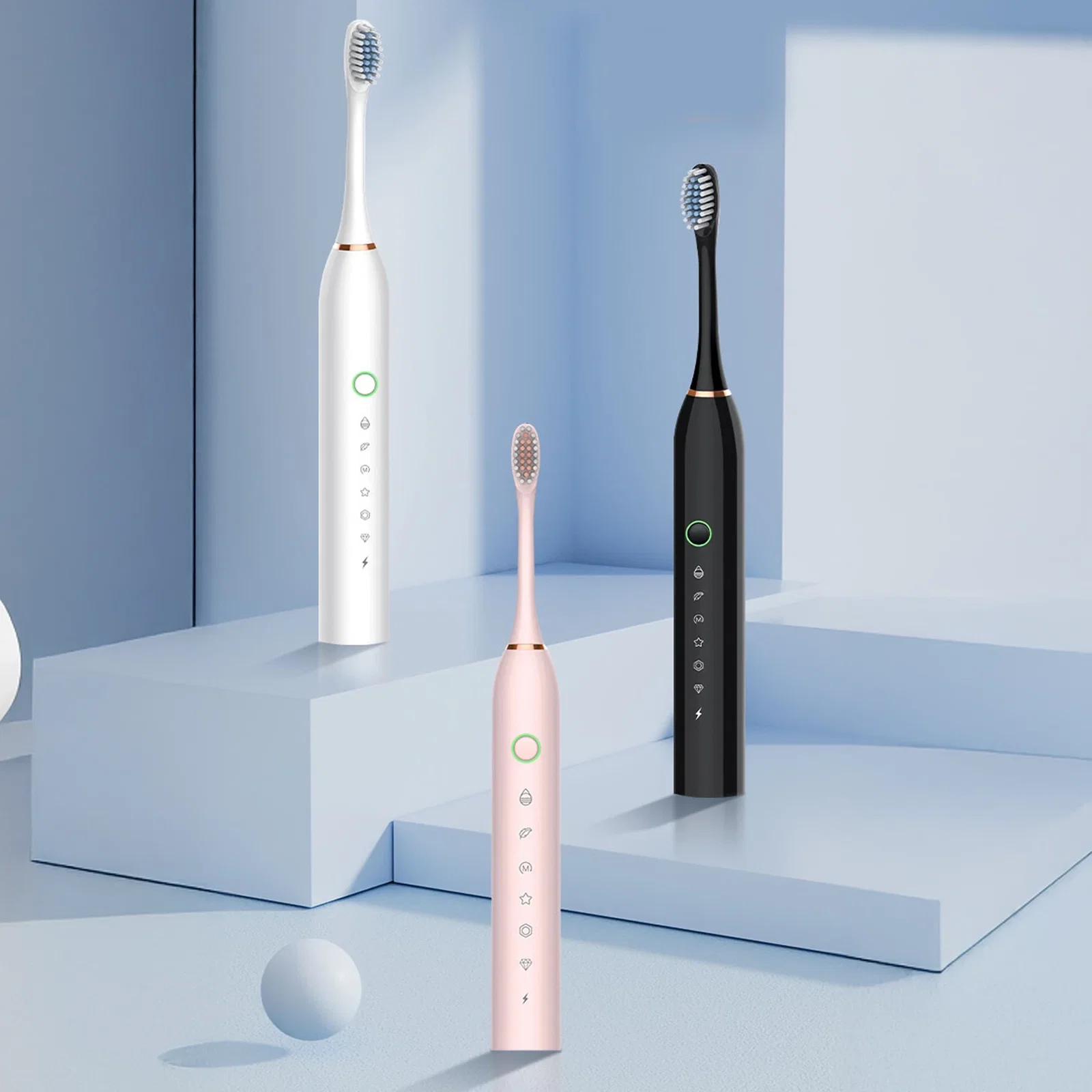 KATJMER KJ/DR-001 X-3 Dentora Elektrikli Diş Fırçası - PEMBE - Görsel 3