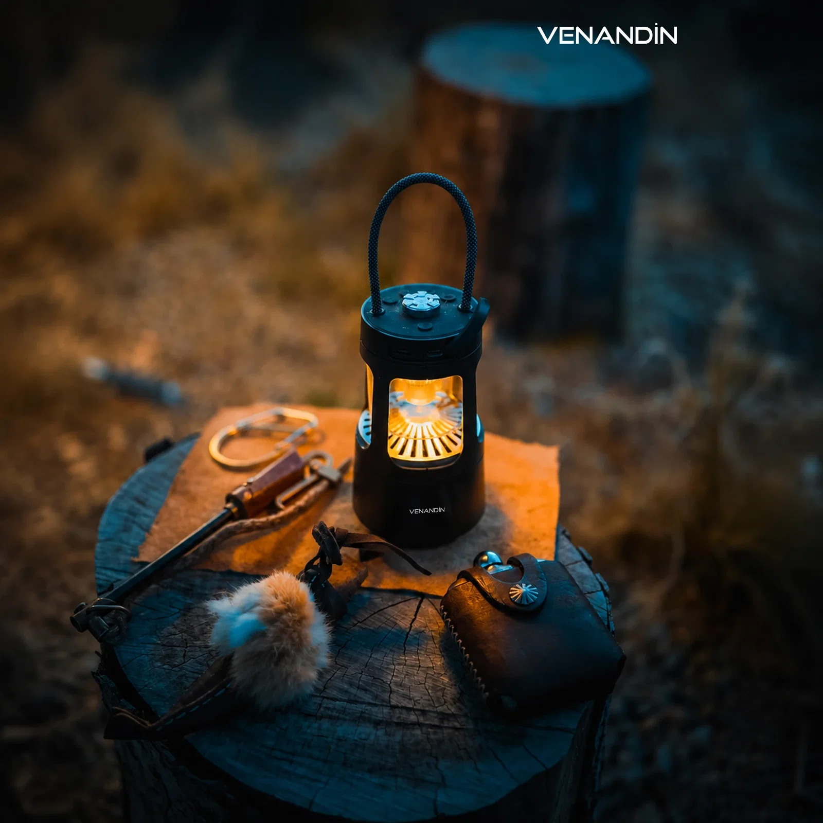 VENANDİN QD08 CAMPORA Bluetooth Hoparlörlü LED Lamba 10W, 4000 mAh, 230 Lümen - SİYAH - Görsel 6