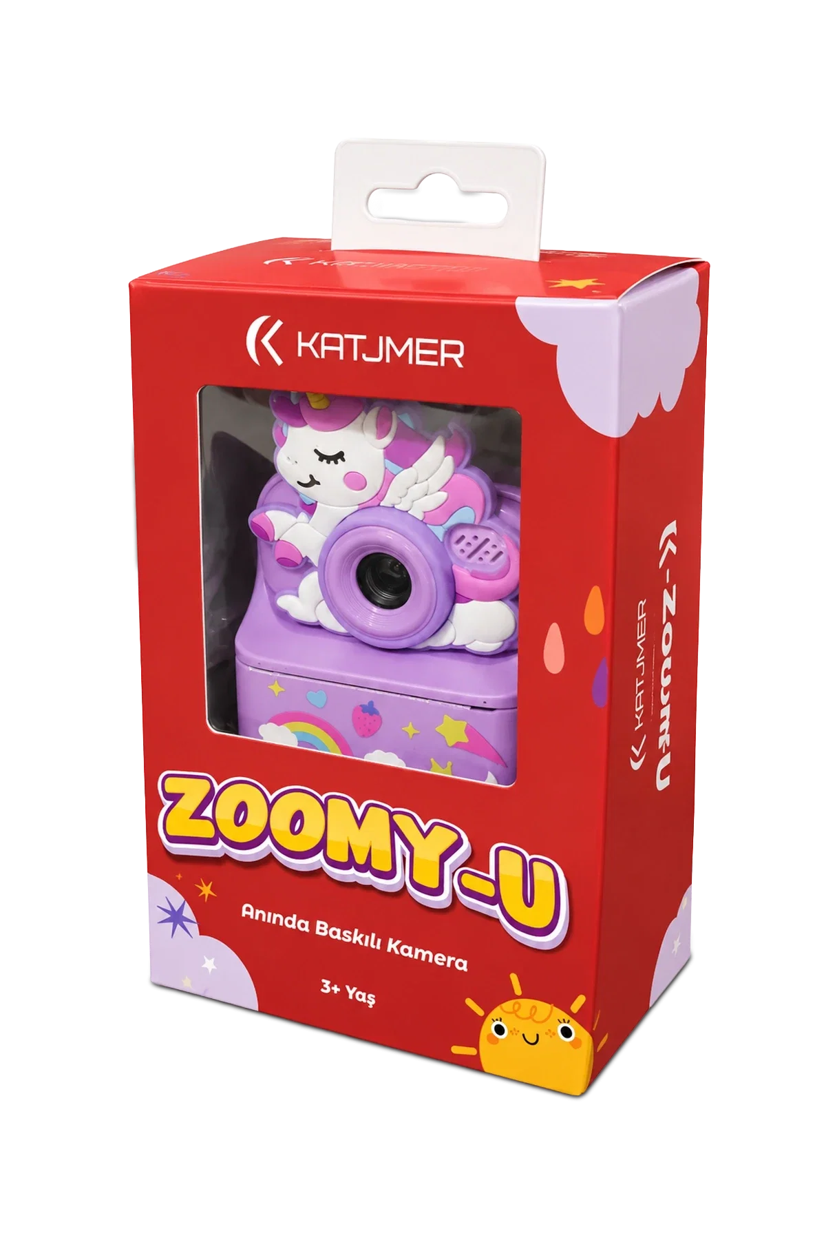 KATJMER KJ/ZM-004 ZOOMY-U UNİCORN FİGÜRLÜ ANINDA BASKILI ÇOCUK KAMERASI - MOR - Görsel 9