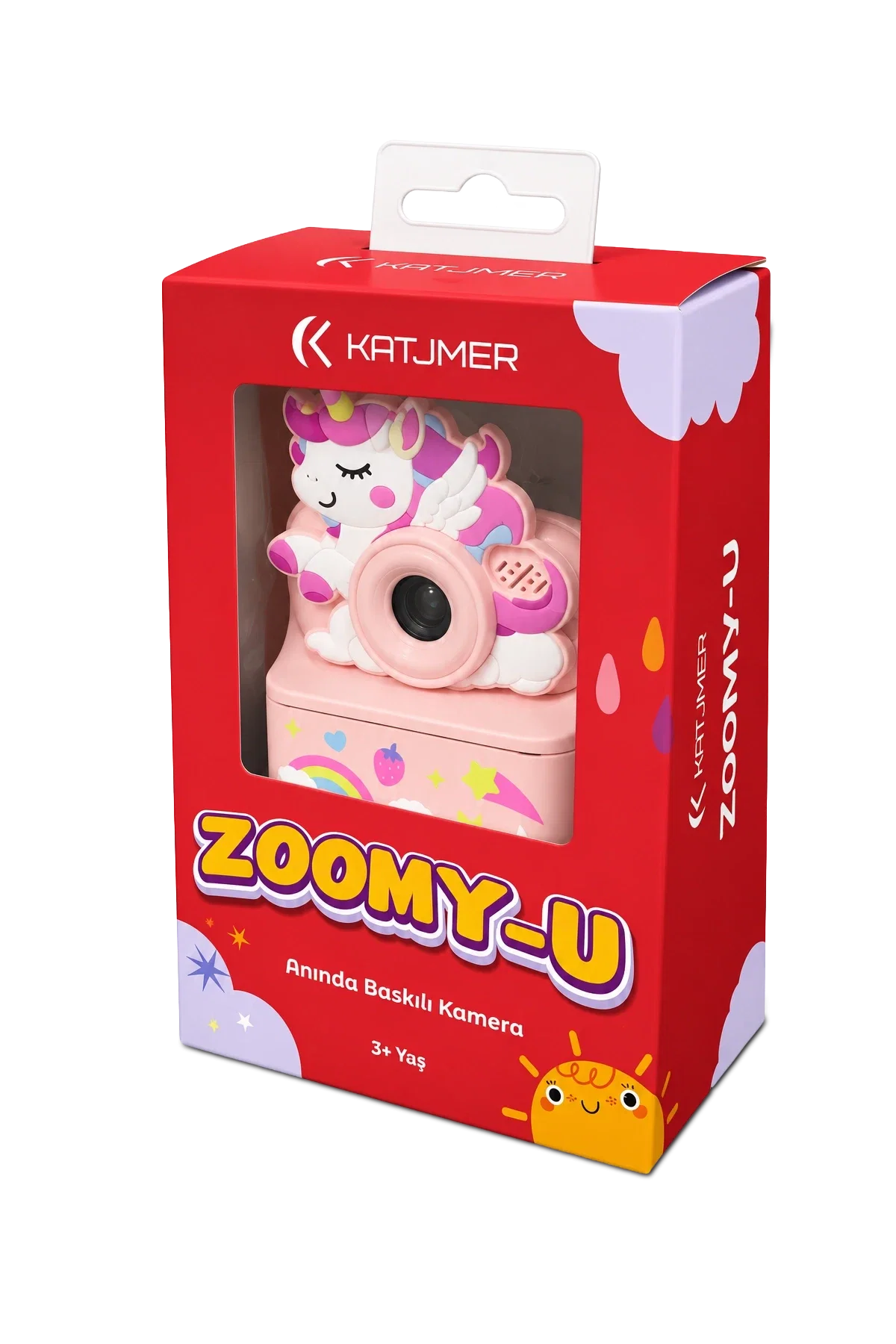 KATJMER KJ/ZM-004 ZOOMY-U UNİCORN FİGÜRLÜ ANINDA BASKILI ÇOCUK KAMERASI - PEMBE - Görsel 9