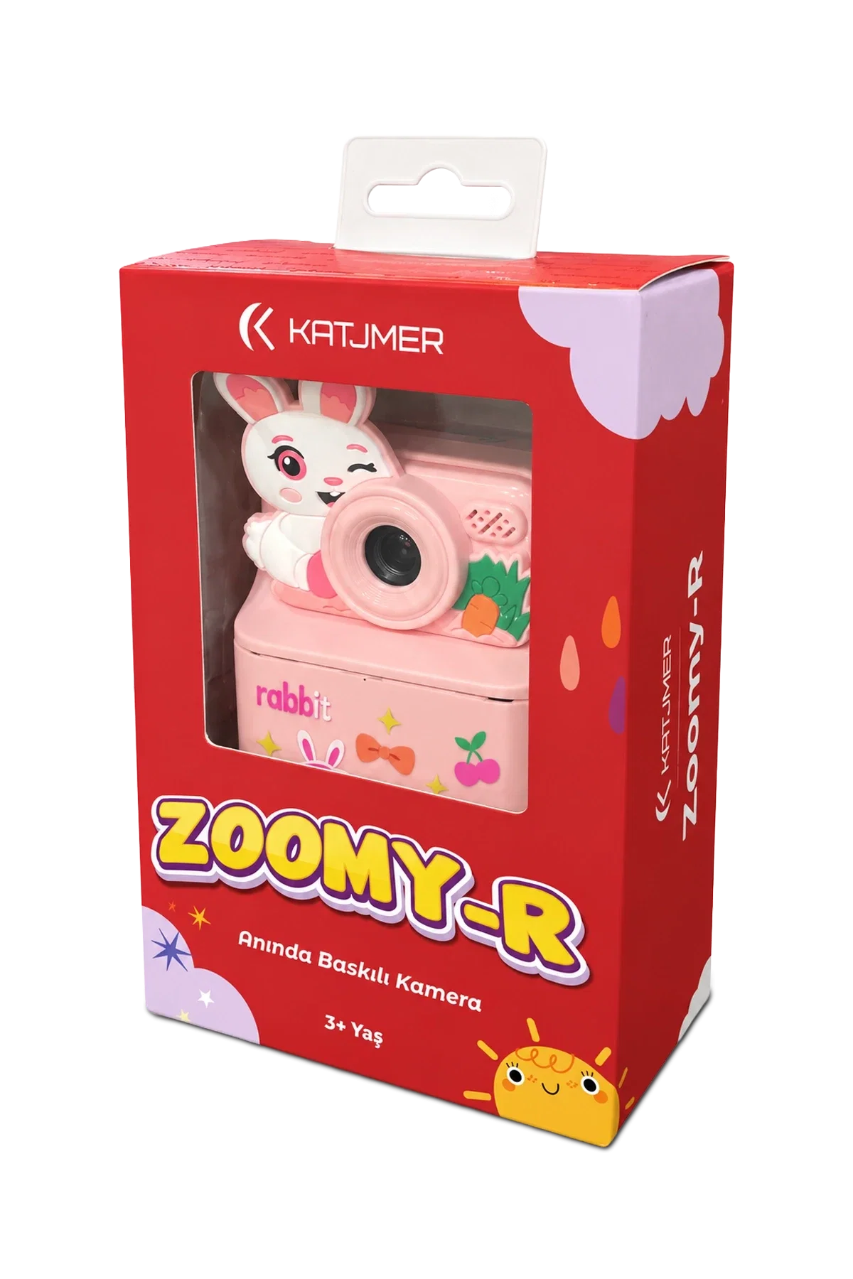 KATJMER KJ/ZM-003 ZOOMY-R TAVŞAN FİGÜRLÜ ANINDA BASKILI ÇOCUK KAMERASI - PEMBE - Görsel 9