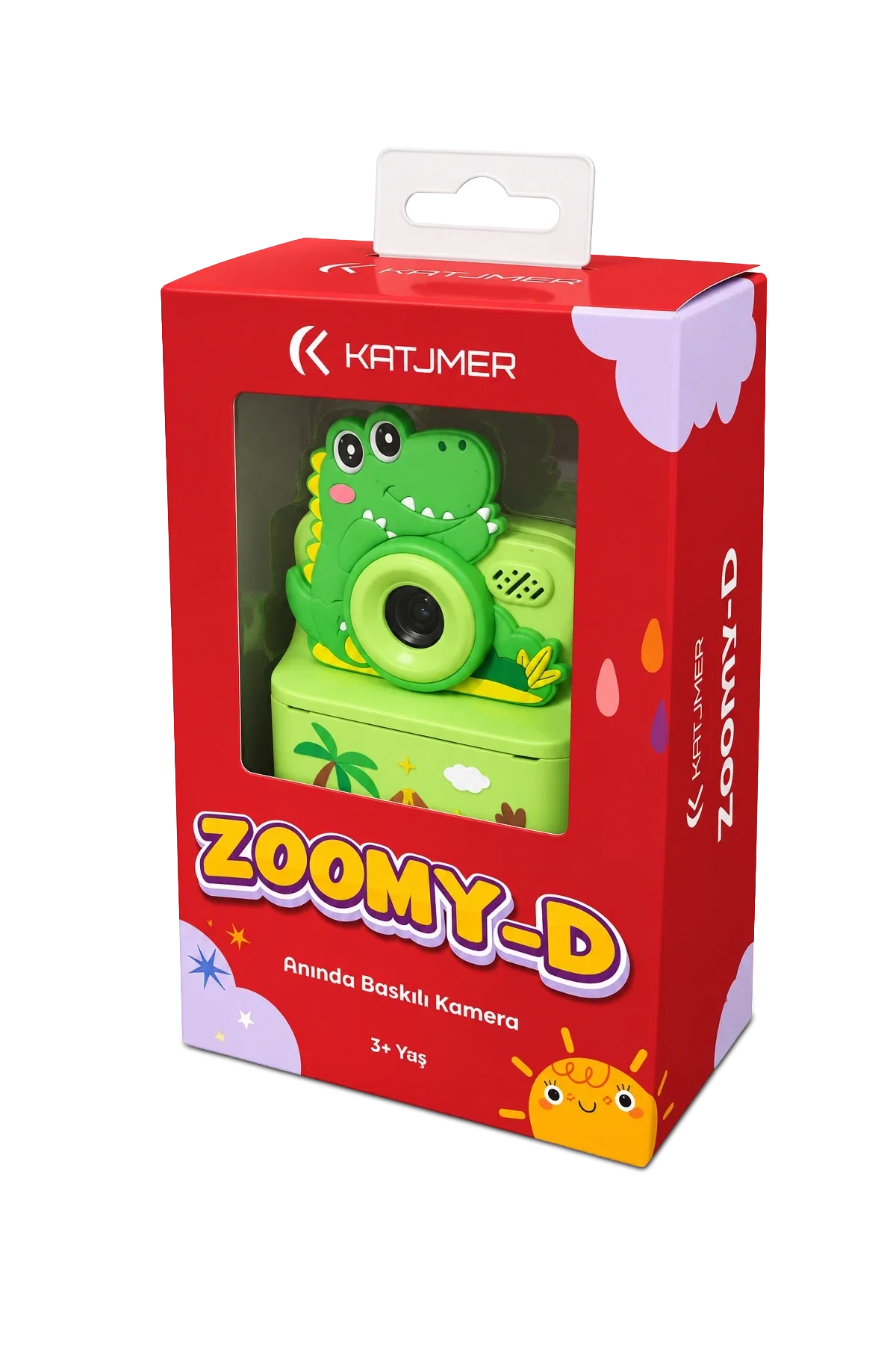 KATJMER KJ/ZM-002 ZOOMY-D DİNOZOR FİGÜRLÜ ANINDA BASKILI ÇOCUK KAMERASI - YEŞİL - Görsel 9