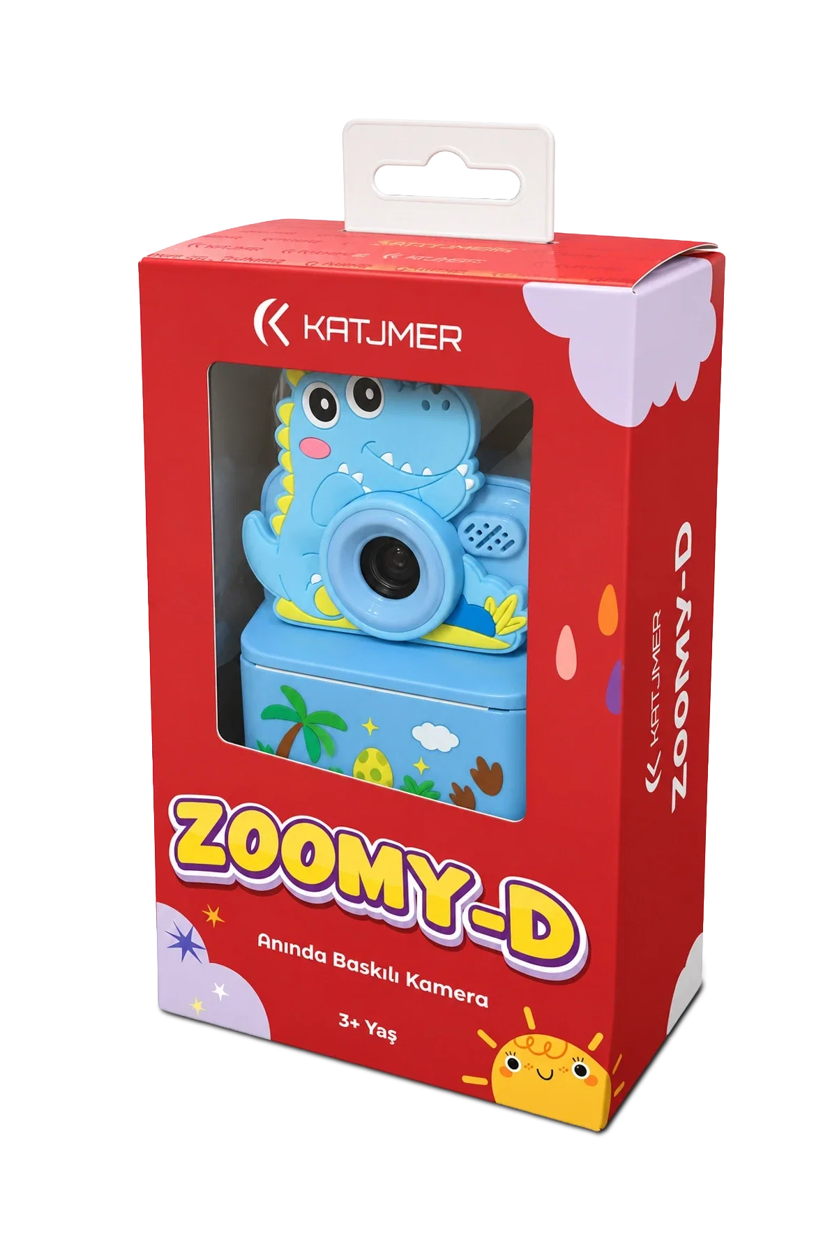 KATJMER KJ/ZM-002 ZOOMY-D DİNOZOR FİGÜRLÜ ANINDA BASKILI ÇOCUK KAMERASI - MAVİ - Görsel 9