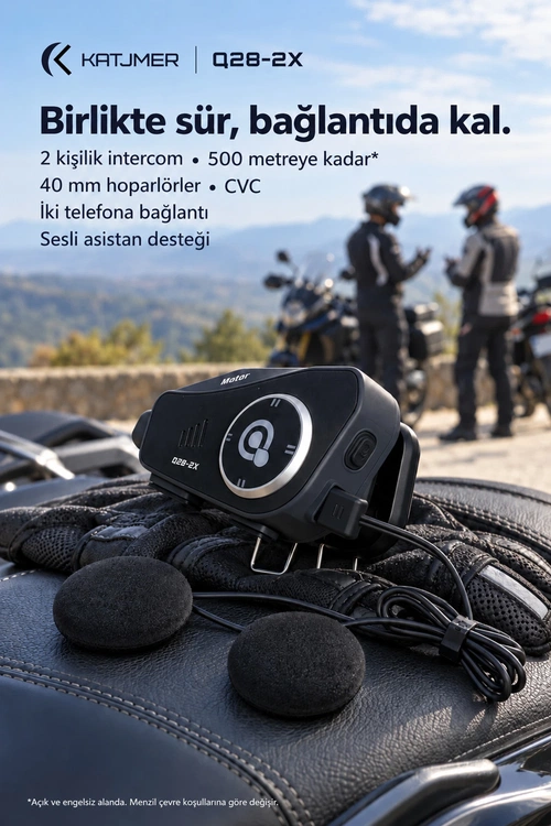 KATJMER Q28-2X İNTERCOM MOTORCU KULAKLIĞI - Görsel 3