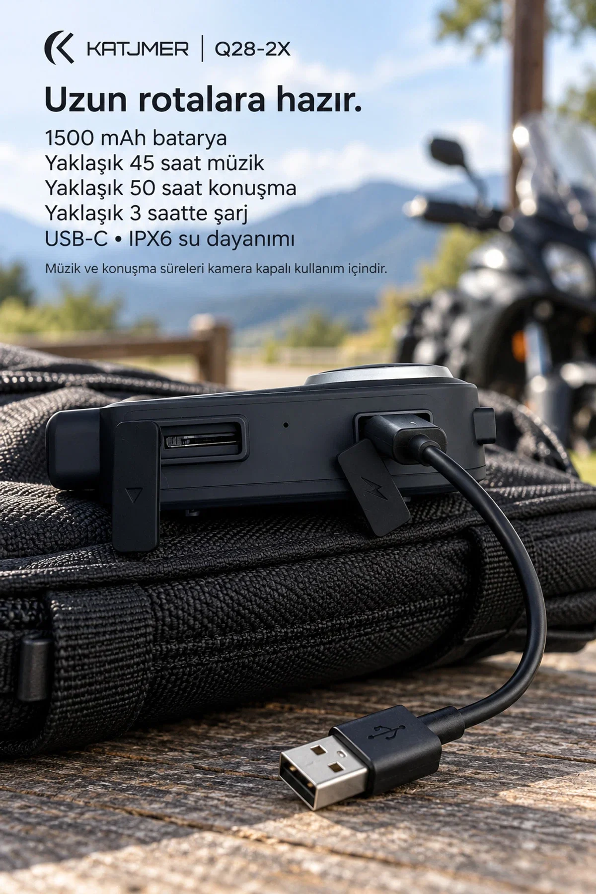 KATJMER Q28-2X İNTERCOM MOTORCU KULAKLIĞI - Görsel 4