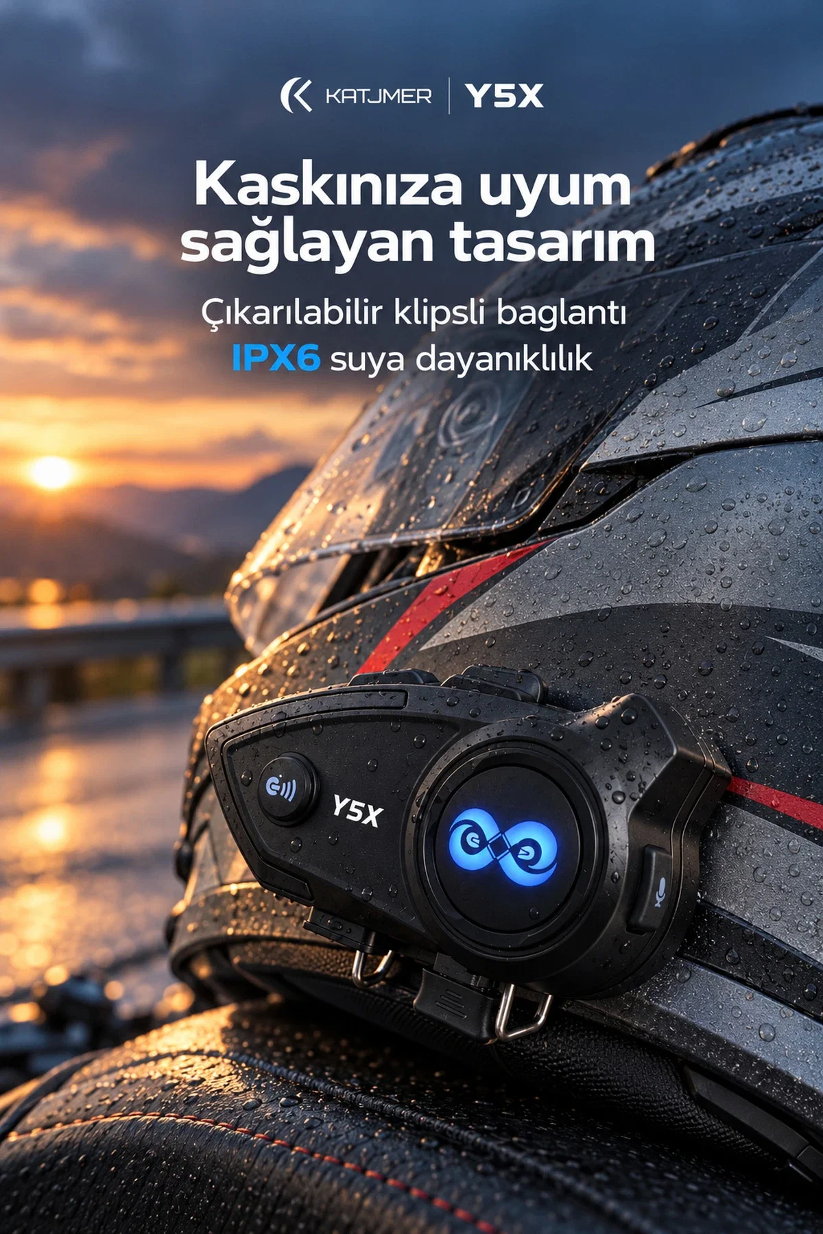 KATJMER Y5X İNTERCOM MOTORCU KULAKLIĞI - Görsel 5