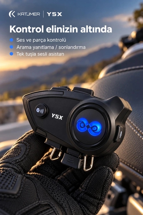 KATJMER Y5X İNTERCOM MOTORCU KULAKLIĞI - Görsel 6