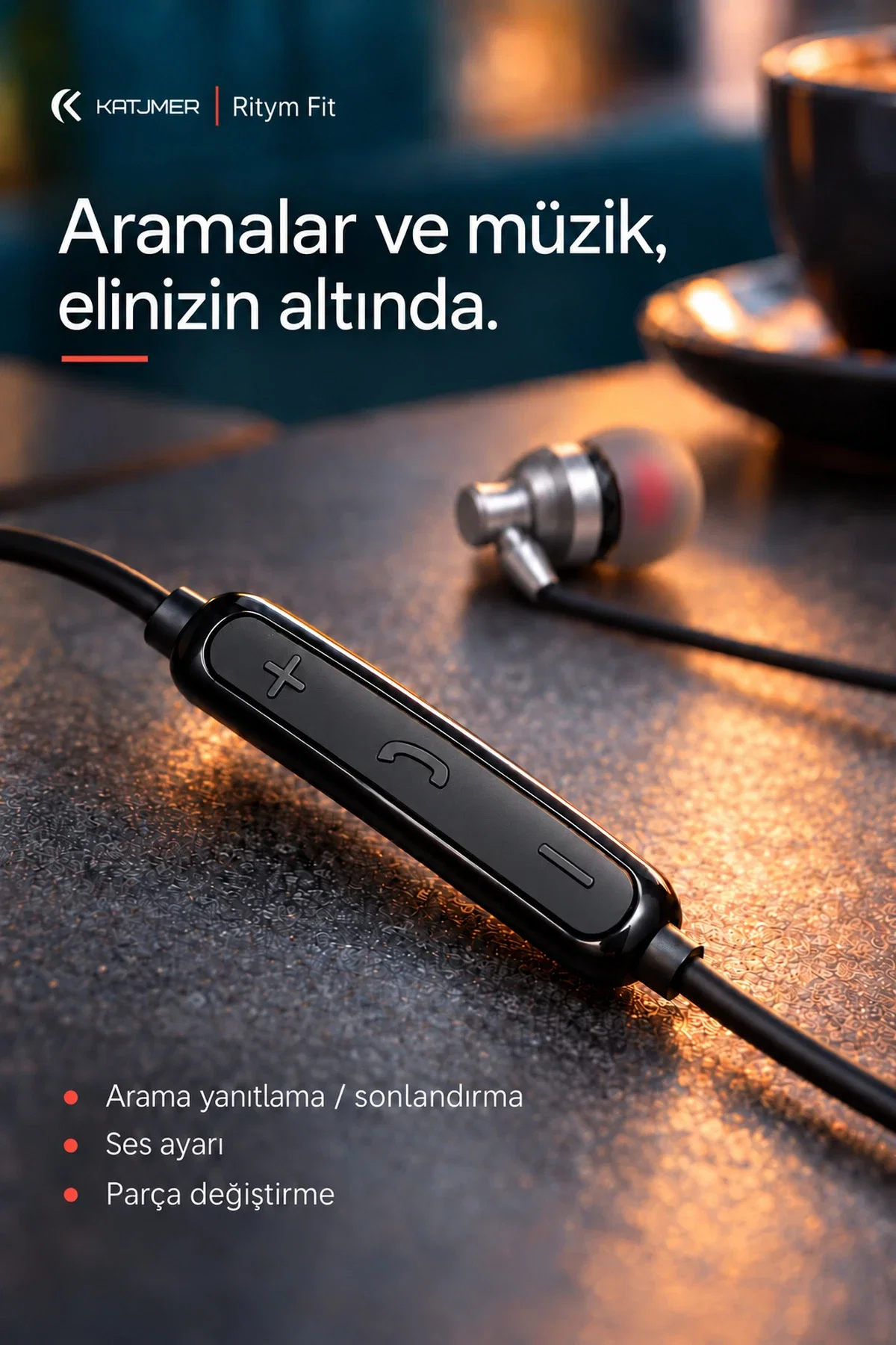 KATJMER YTL-16 RİTYM FİT SİLİKONLU KABLOLU KULAKLIK - Görsel 3