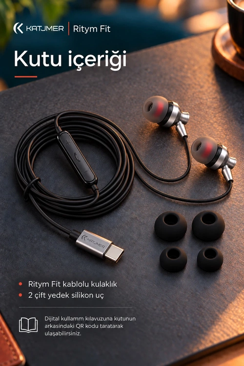 KATJMER YTL-16 RİTYM FİT SİLİKONLU KABLOLU KULAKLIK - Görsel 5