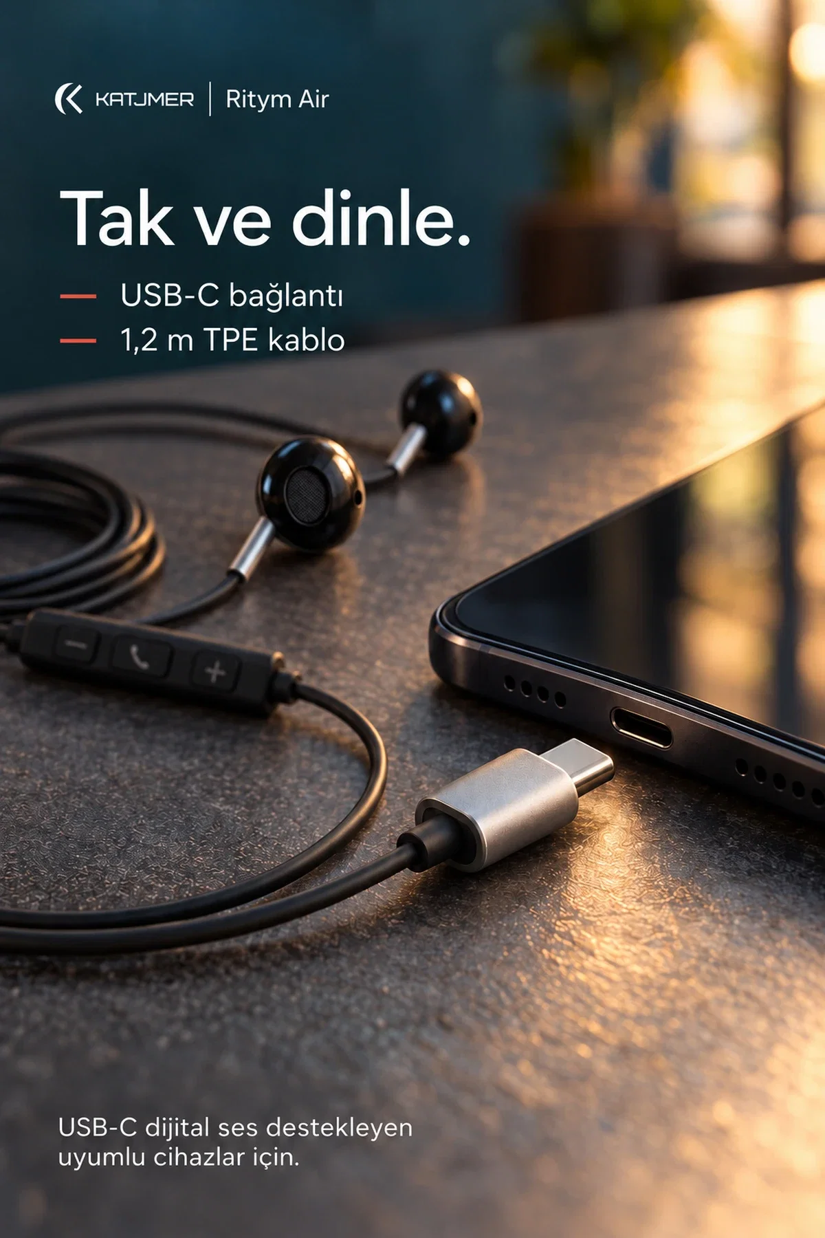 KATJMER YTL-12 RİTYM AİR KABLOLU KULAKLIK - Görsel 4
