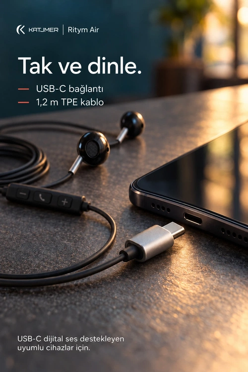 KATJMER YTL-12 RİTYM AİR KABLOLU KULAKLIK - Görsel 4