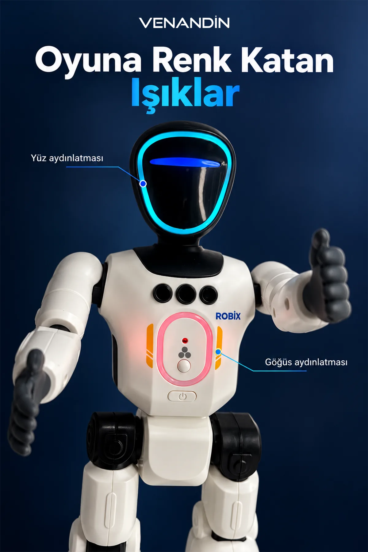 VENANDİN 22011 ROBİX OYUNCAK ROBOT - Görsel 5