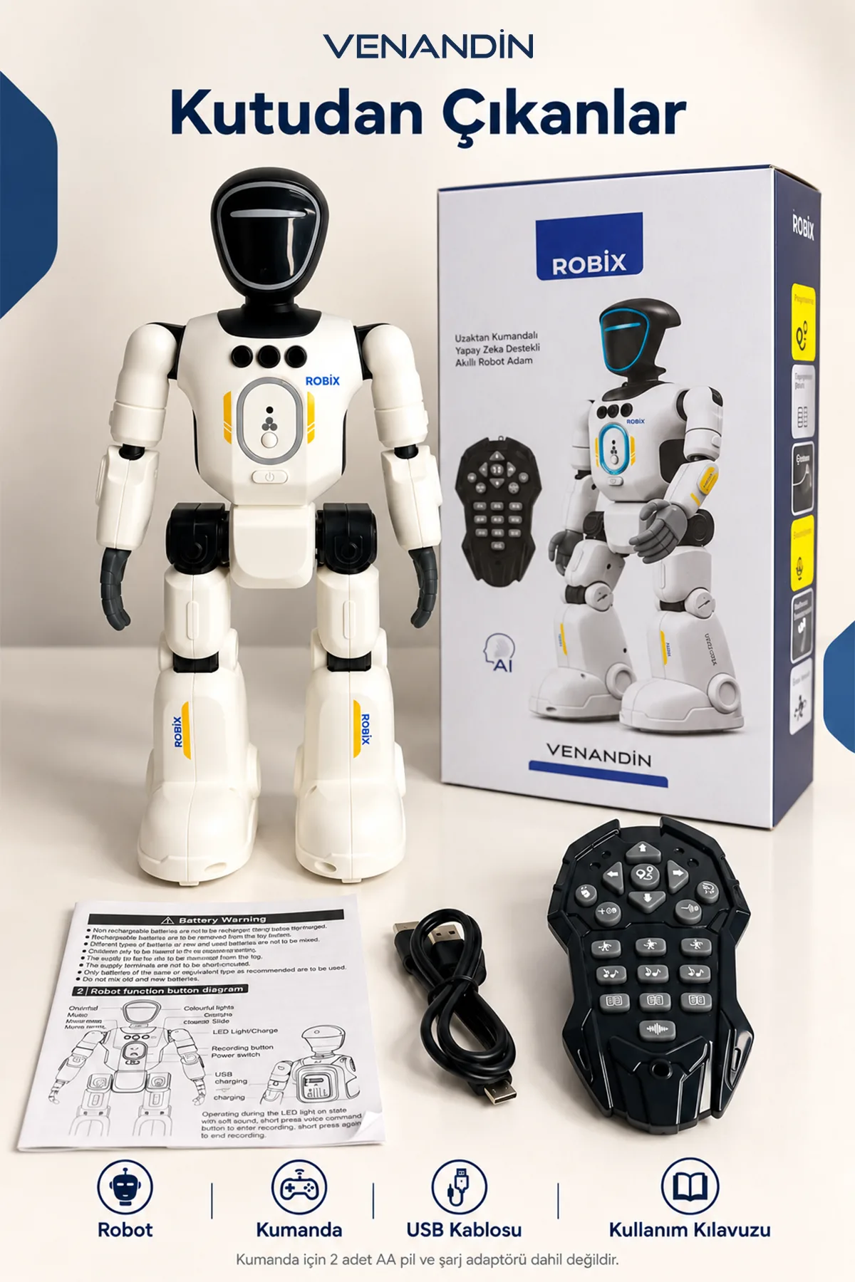 VENANDİN 22011 ROBİX OYUNCAK ROBOT - Görsel 7