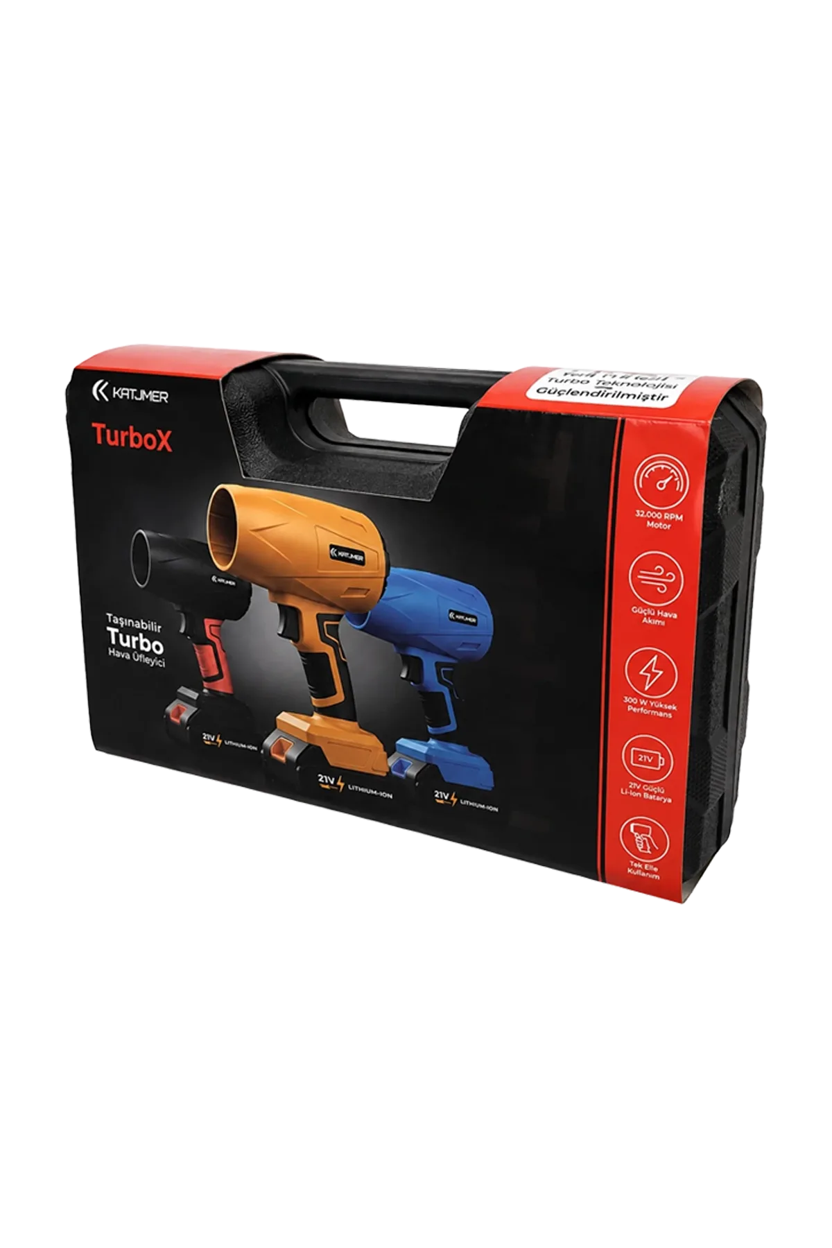 KATJMER KJ/TX-001 TURBO X TAŞINABİLİR TURBO HAVA ÜFLEYİCİ - SARI - Görsel 8